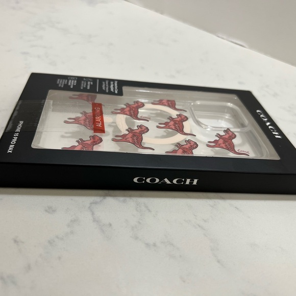 Coach Red Dinosaur Pattern Phone Case - Picture 7 of 10